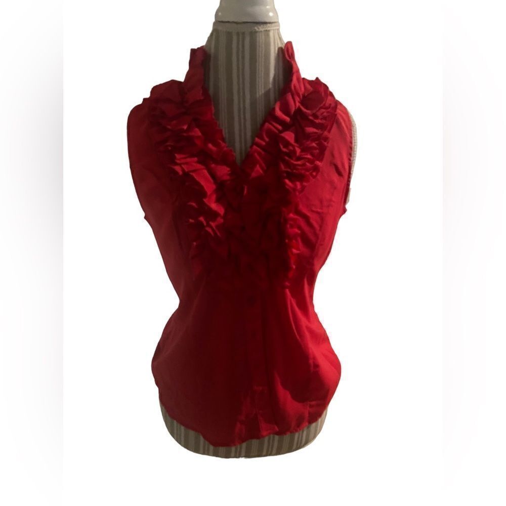 Spense size medium ruffled sleeveless blouse perfect like new condition